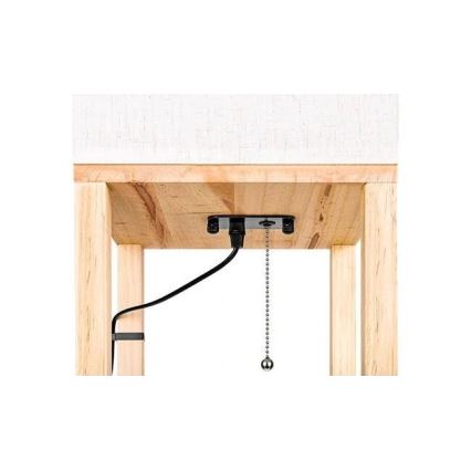 Gulvlampe med hylder 1xE27/60W/230V hvid/brun