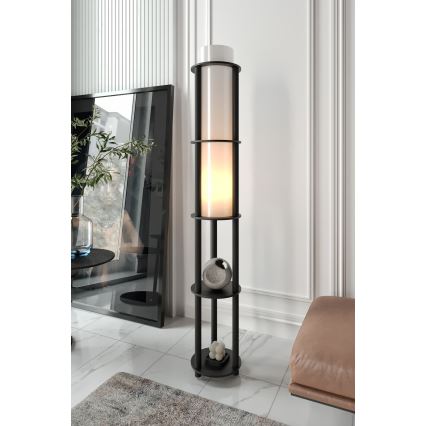 Gulvlampe med hylder NOTO 1xE27/40W/230V sort