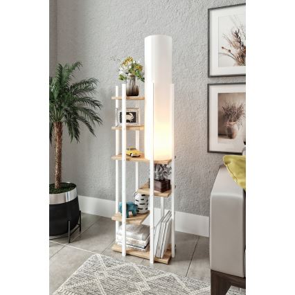 Gulvlampe med hylder VOGUE 1xE27/40W/230V 160 cm hvid