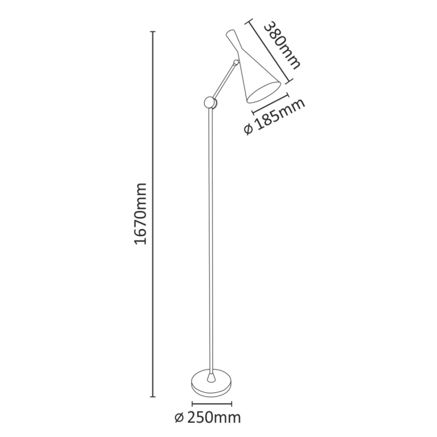 Gulvlampe MODERN 1xE27/20W/230V hvid