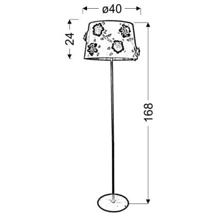 Gulvlampe ROSA 3xE14/40W/230V hvid