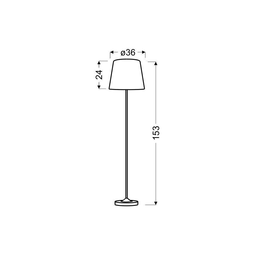 Gulvlampe SEGIN 1xE27/60W/230V grå/skinnende krom