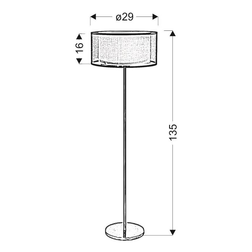 Gulvlampe SOLO 3xE14/40W/230V grå/skinnende krom