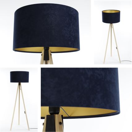 Gulvlampe STANDART 1xE27/60W/230V blå/beige