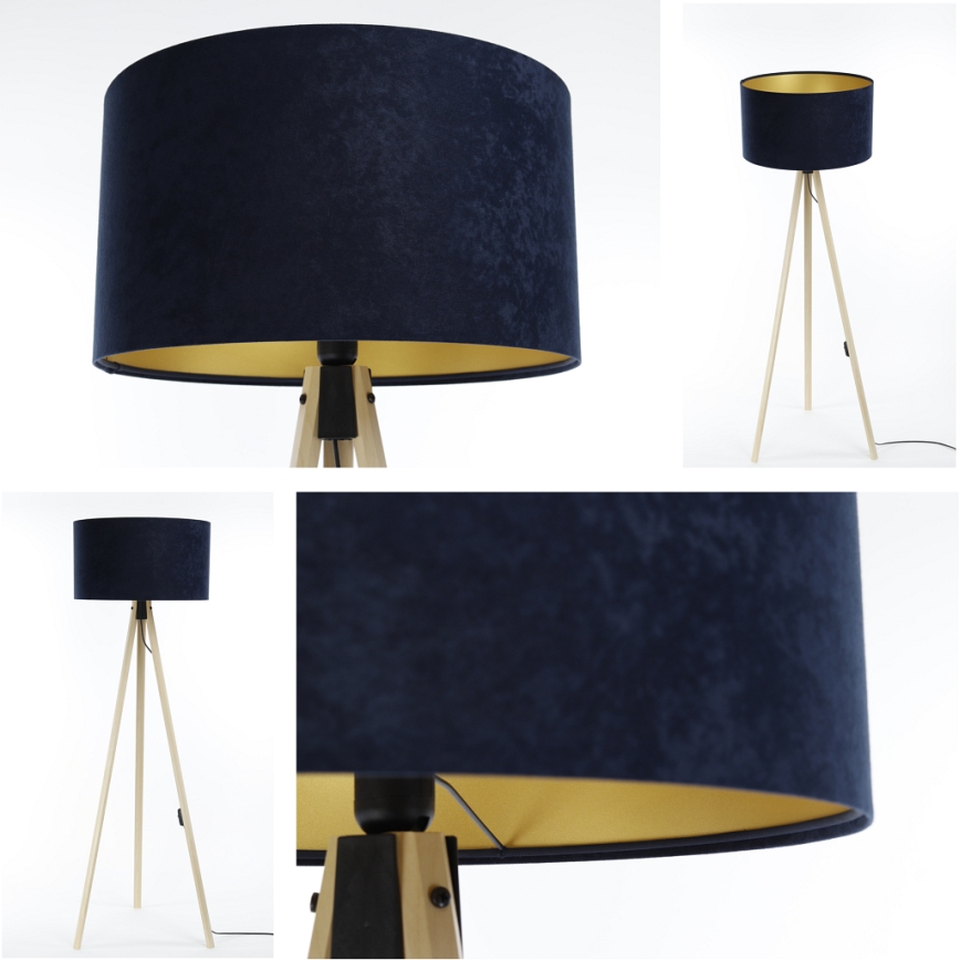 Gulvlampe STANDART 1xE27/60W/230V blå/beige