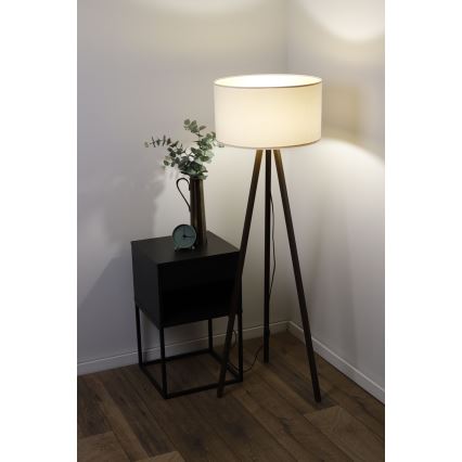 Gulvlampe STANDART 1xE27/60W/230V creme/wenge