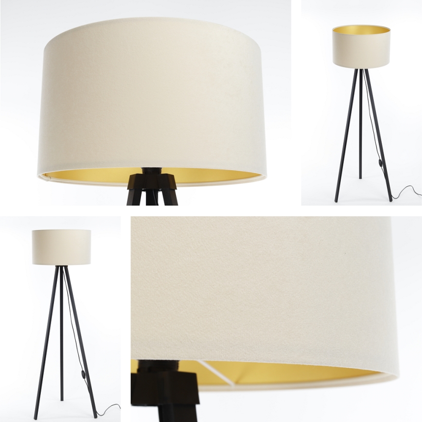 Gulvlampe STANDART 1xE27/60W/230V creme/wenge