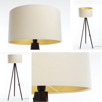 Gulvlampe STANDART 1xE27/60W/230V creme/wenge