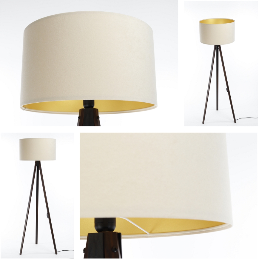 Gulvlampe STANDART 1xE27/60W/230V creme/wenge