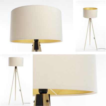 Gulvlampe STANDART 1xE27/60W/230V cremefarvet/beige