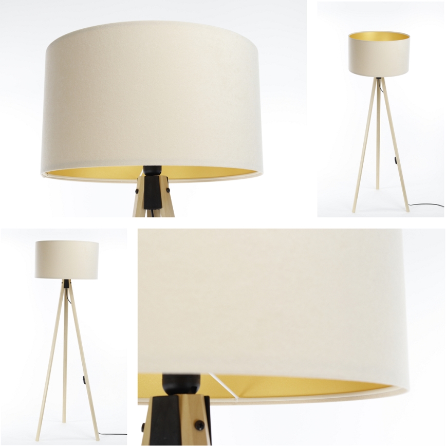 Gulvlampe STANDART 1xE27/60W/230V cremefarvet/beige
