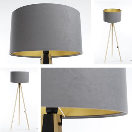 Gulvlampe STANDART 1xE27/60W/230V grå/beige