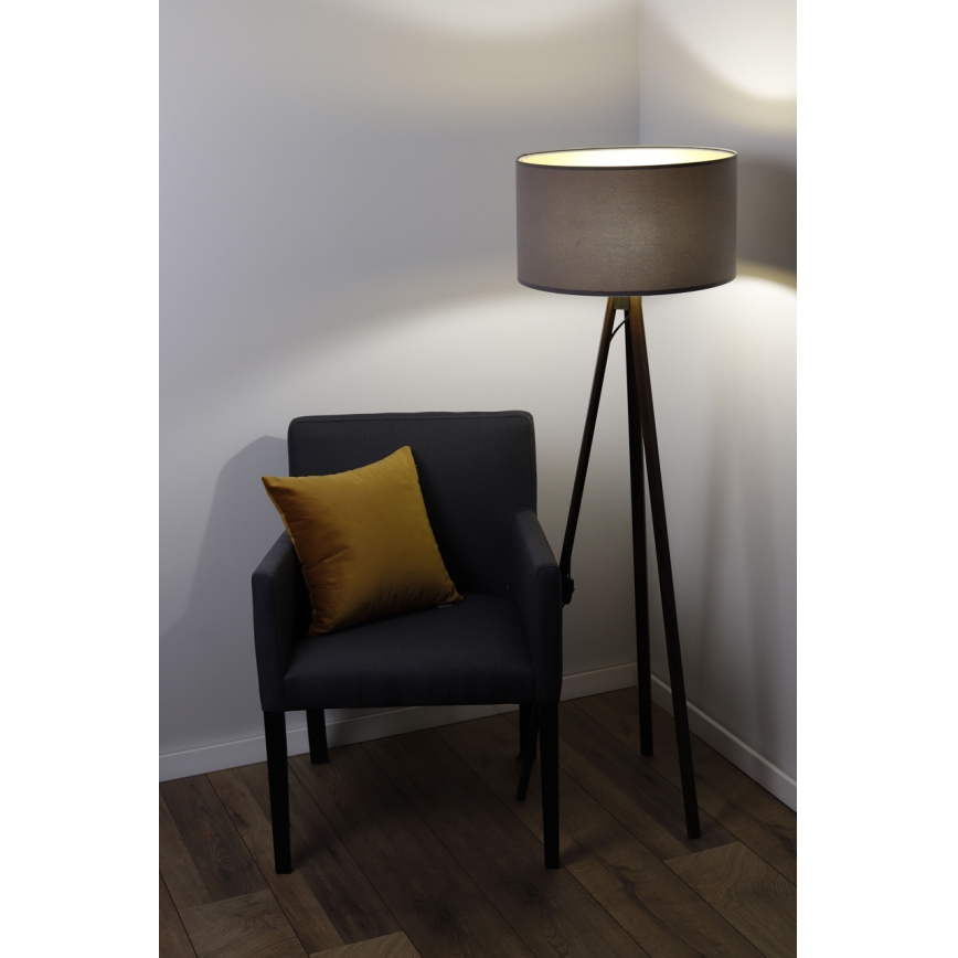 Gulvlampe STANDART 1xE27/60W/230V grå/brun