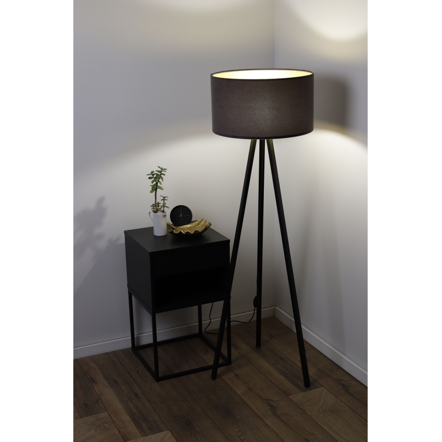 Gulvlampe STANDART 1xE27/60W/230V grå/sort