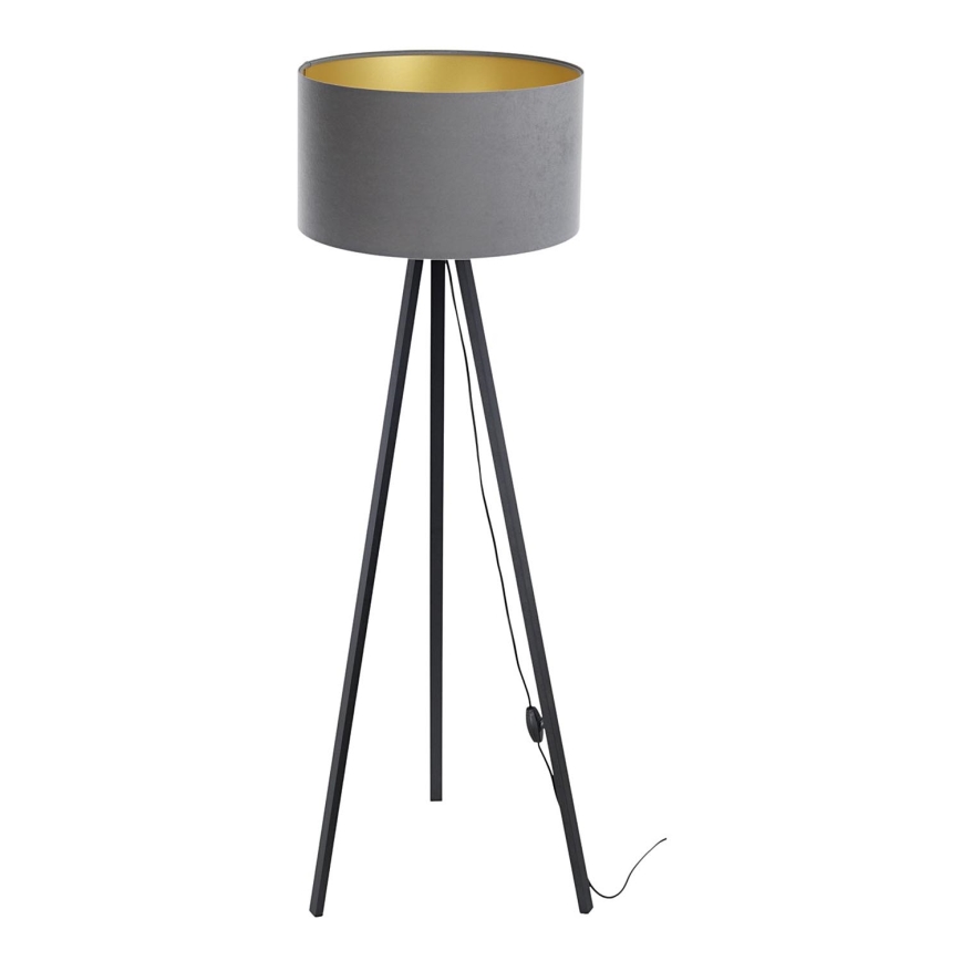 Gulvlampe STANDART 1xE27/60W/230V grå/wenge