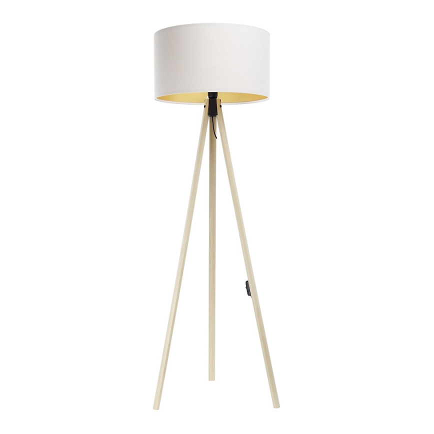 Gulvlampe STANDART 1xE27/60W/230V hvid/beige
