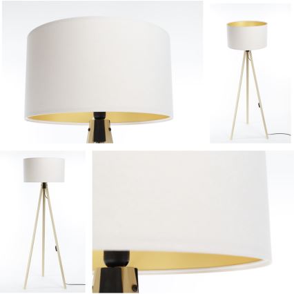 Gulvlampe STANDART 1xE27/60W/230V hvid/beige
