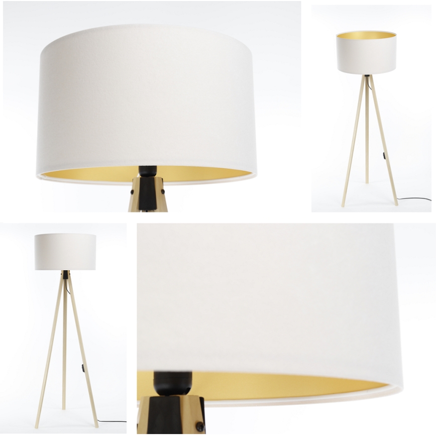 Gulvlampe STANDART 1xE27/60W/230V hvid/beige