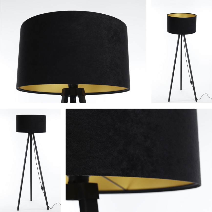 Gulvlampe STANDART 1xE27/60W/230V sort/wenge