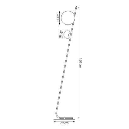 Gulvlampe TATU 2xG9/8W/230V beige
