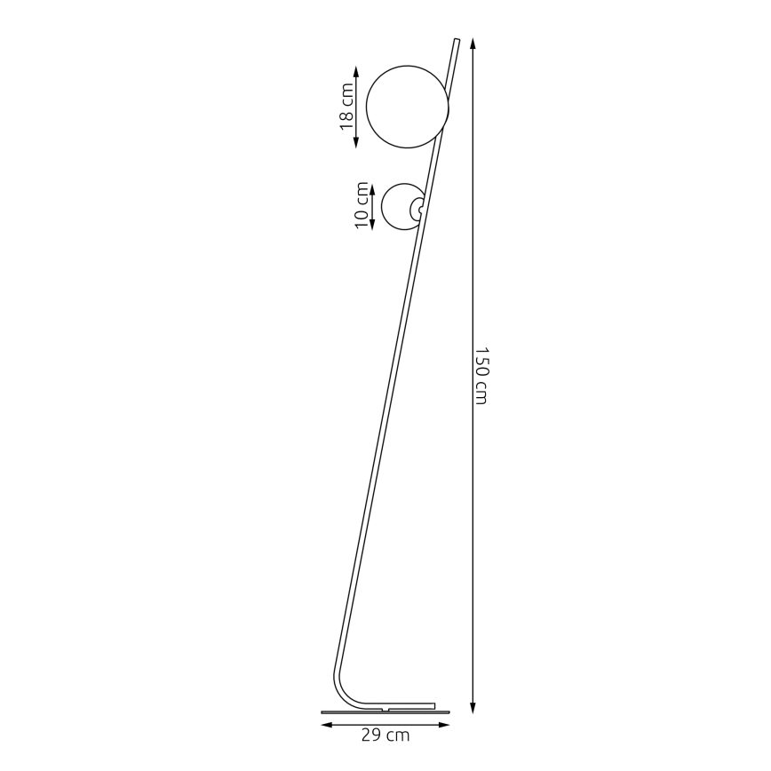 Gulvlampe TATU 2xG9/8W/230V hvid
