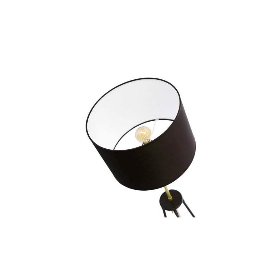 Gulvlampe TEGOLA 1xE27/60W/230V sort/gylden