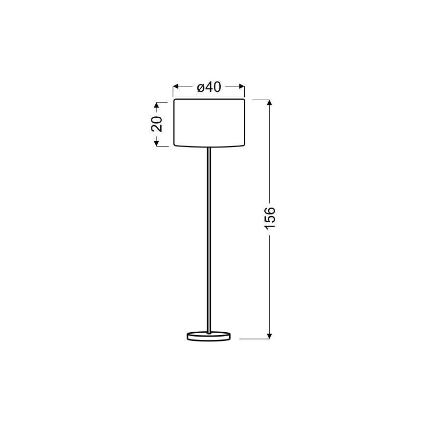 Gulvlampe TIMBER 1xE27/60W/230V beige/mat krom