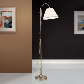 Gulvlampe TONIA 1xE27/60W/230V 183 cm hvid/bronze
