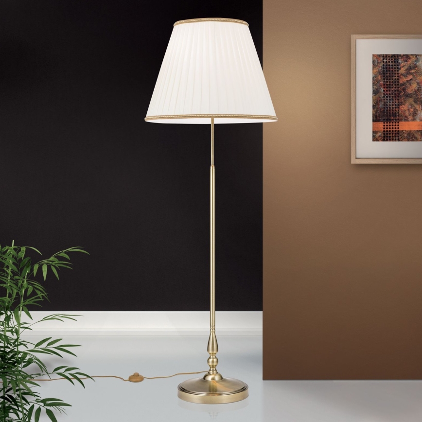 Gulvlampe TONIA 2xE27/60W/230V 154 cm hvid/bronze