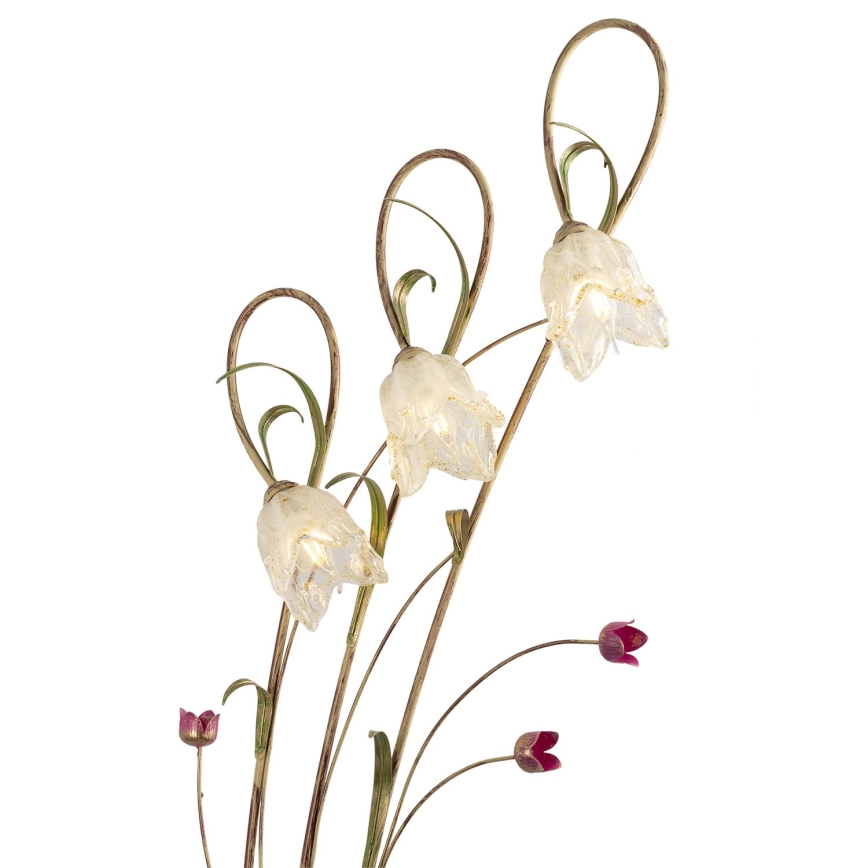 Gulvlampe TULIPANO 3xE14/40W/230V Murano-glas