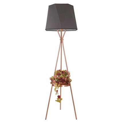 Gulvlampe VENEDIK 1xE27/60W/230V grå/kobberfarvet