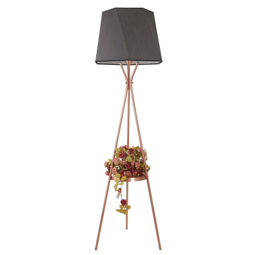 Gulvlampe VENEDIK 1xE27/60W/230V grå/kobberfarvet