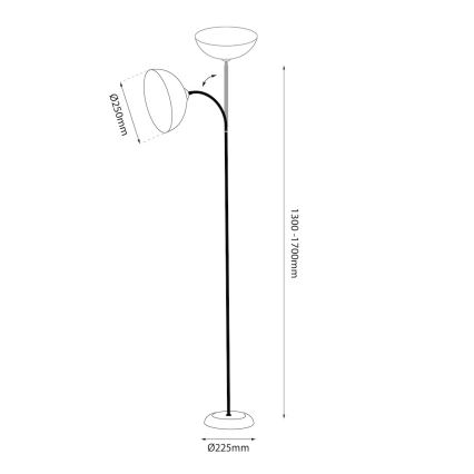 Gulvlampe ZACK 1xE27/15W/230V beige