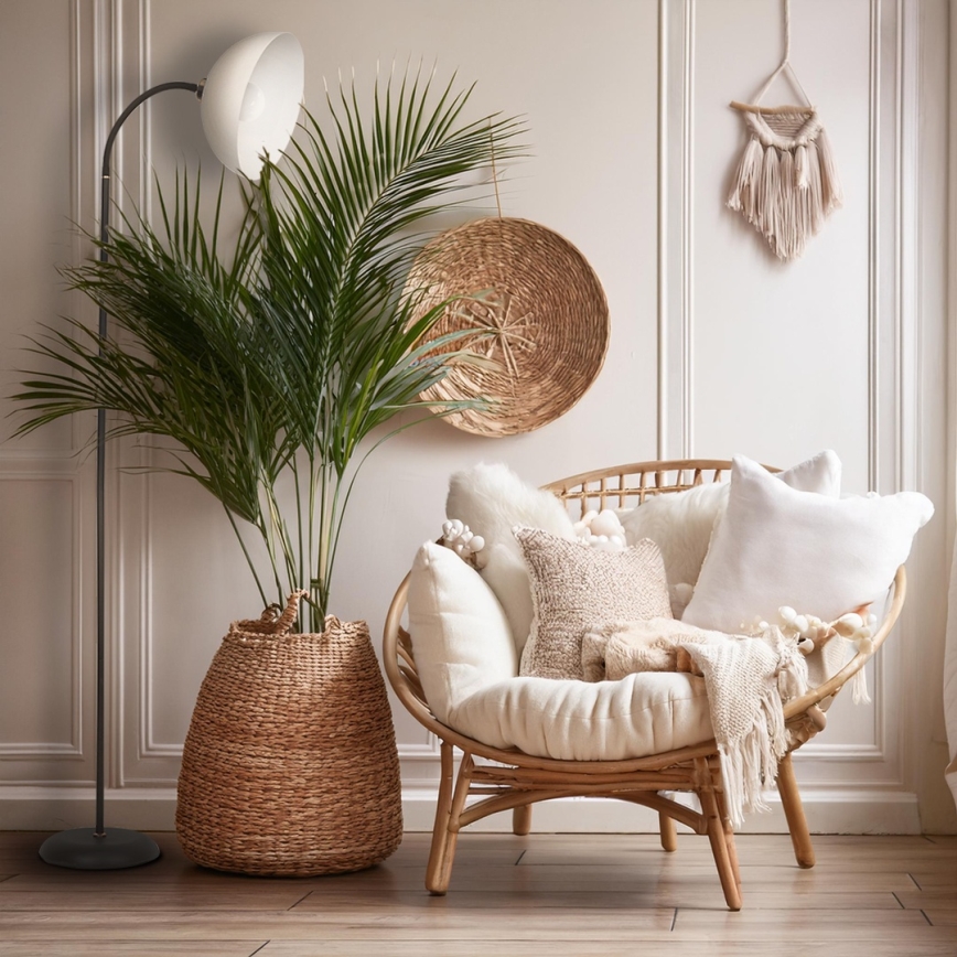 Gulvlampe ZACK 1xE27/15W/230V, sort