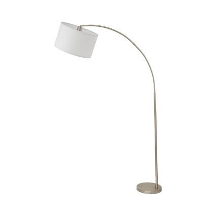Gulvlampe ZENITH 1xE27/15W/230V mat krom/hvid