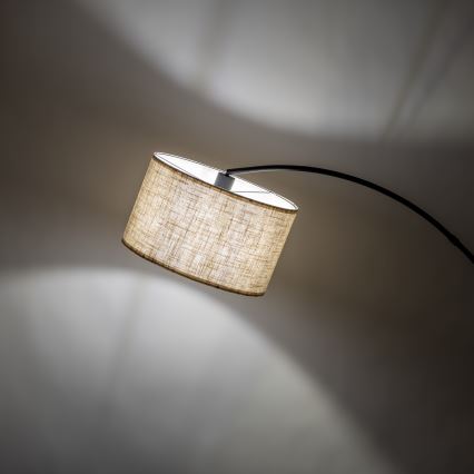 Gulvlampe ZENITH 1xE27/15W/230V sort/beige