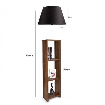 Gulvlampen AYD 1xE27/40W/230V brun/sort