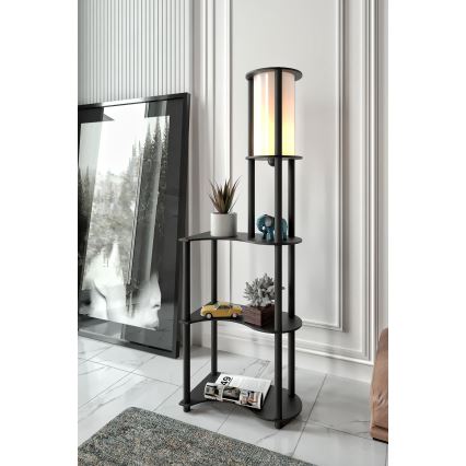 Gulvlampen med hylder NOTO 1xE27/40W/230V sort