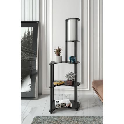 Gulvlampen med hylder NOTO 1xE27/40W/230V sort