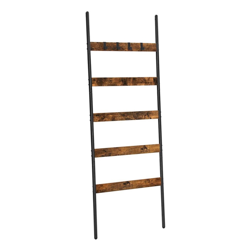 Gulvstående frakkestativ NAVARO brun/sort