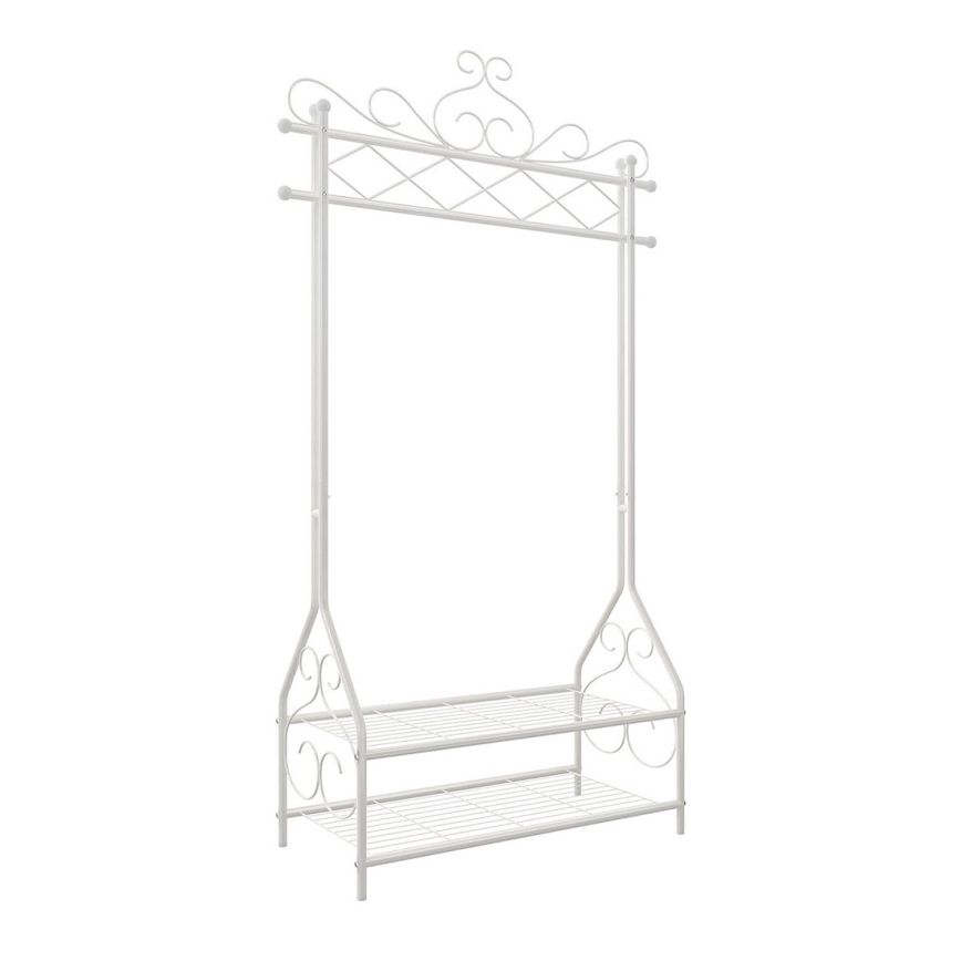 Gulvstående knagerække LINEA, hvid