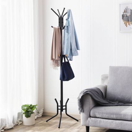 Gulvstående knagerække LINEA, sort