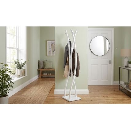 Gulvstående knagerække VALET 179x35 cm hvid