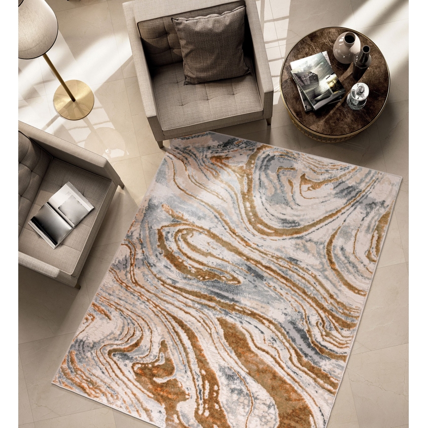 Gulvtæppe STONE 80x140 cm beige/grå