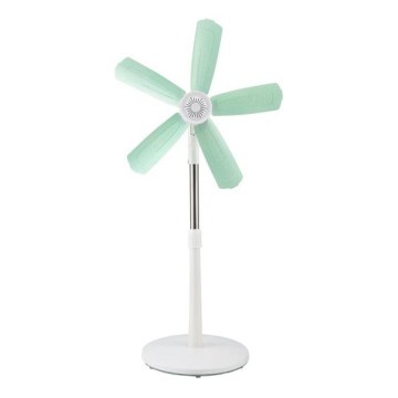 Gulvventilator 15W/230V Ø 50 cm hvid/grøn
