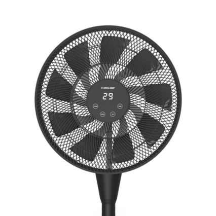 Gulvventilator 25W/230V 130 cm sort + fjernbetjening