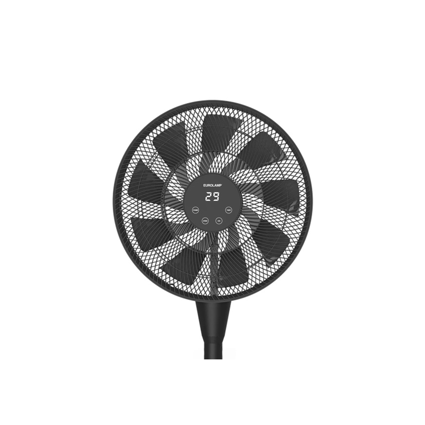 Gulvventilator 25W/230V 130 cm sort + fjernbetjening