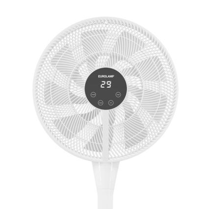 Gulvventilator 25W/230V Ø 40 cm hvid + fjernbetjening