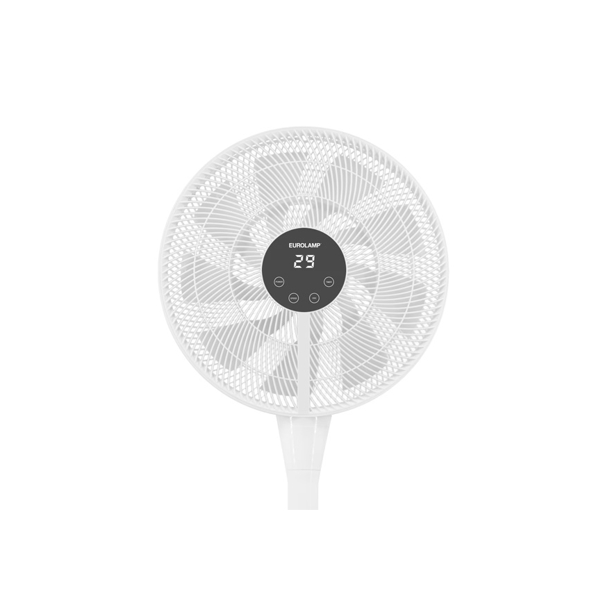 Gulvventilator 25W/230V Ø 40 cm hvid + fjernbetjening
