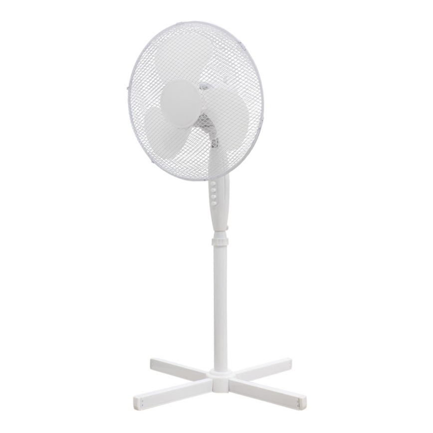 Gulvventilator 40 cm 3 hastigheder hvid 50W